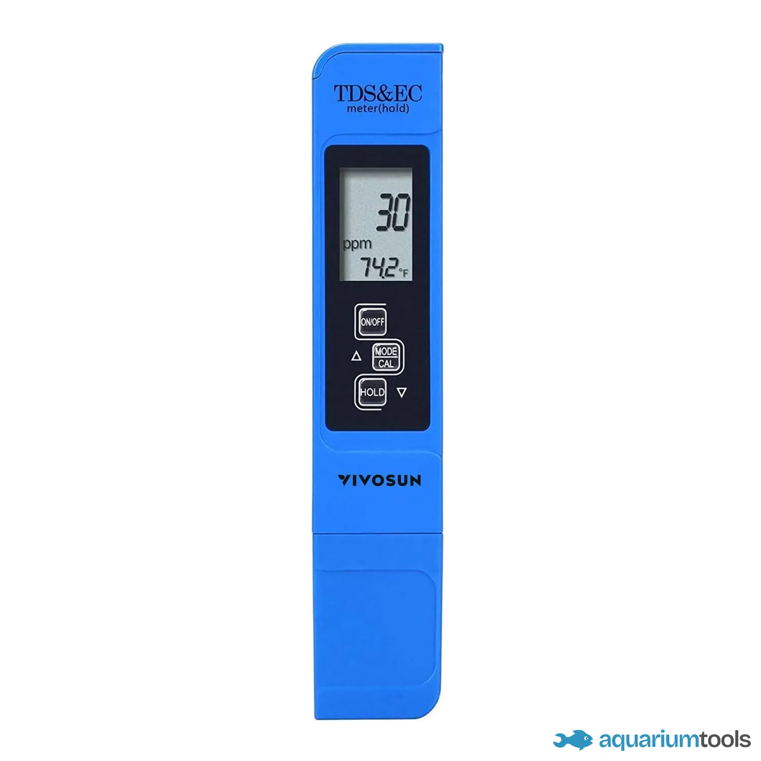 VIVOSUN TDS Tester 3 in 1 TDS EC e Misuratore di Temperatura TDS Digitale di qualità dell'acqua ad altissima Precisione (blu)